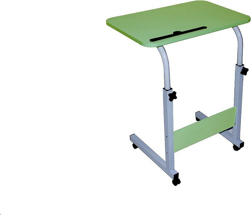 

generic Laptop Table Desk Stand Mobile Computer Height Adjustable With Rolling Wheel For Bedroom Living Room Office Green Color 60X40Cm