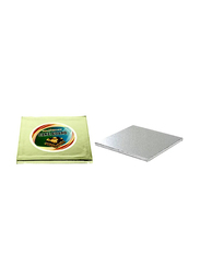 Rosymoment 12-inch Premium Quality Square Cake Board, Silver