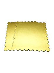 Rosymoment 20cm Premium Quality Square Cake Board, Gold