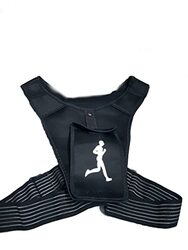 Misbah Running Vest with Phone Holder Unisex, Black, One Size