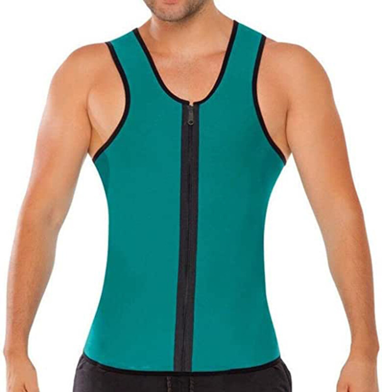 

Touch Down Body Shaper Zipper Shapewear Slimming Belt for Men, Green, Medium