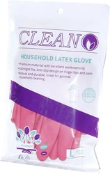 Cleano Household Latex Rubber Dishwashing Gloves, Multicolour, 1 Pair