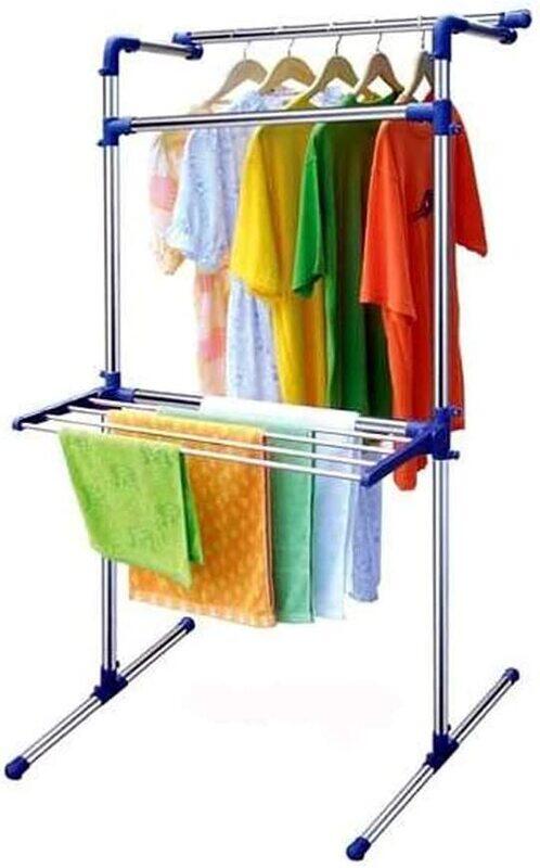 Leostar CD-1201 Multi Purpose Drying Rack, Stainless Steel, Blue, W 82.8 x H 27.8 x L 10.6 cm