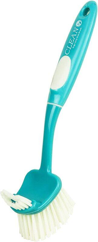 

Cleano Ergonomic Design Dish Washing Flexible Brush with Hanging Hole, Blue/White