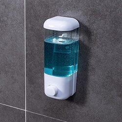 Lucbei Single Head Liquid Soap Dispensers, White/Clear