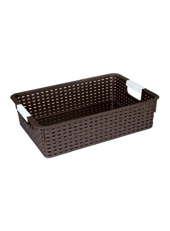 

Generic Desk Basket Bin Storage Organizer, Brown