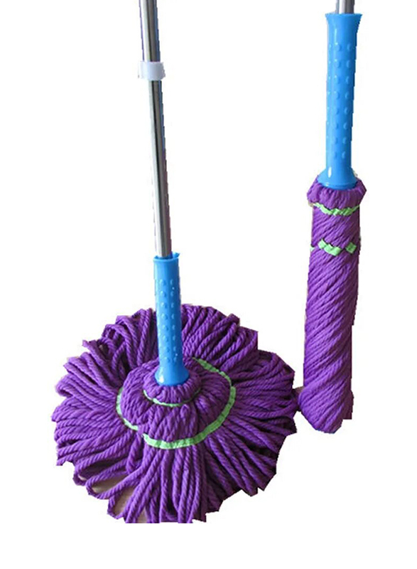Cleano Easy Wringing Mop, Purple/Blue