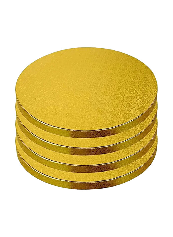 

Rosymoment 14-inch Premium Quality Round Cake Board, Gold