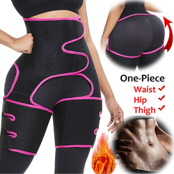 3-in-1 Waist and Thigh Trimmer, X-Large, Black/Pink
