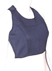 Ladies Body Slimming Sculpting Exposed Umbilicus Corset Slimming Sculpting Trainer Vest, XXL, Black