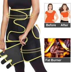 3-in-1 Waist and Thigh Trimmer, Yellow