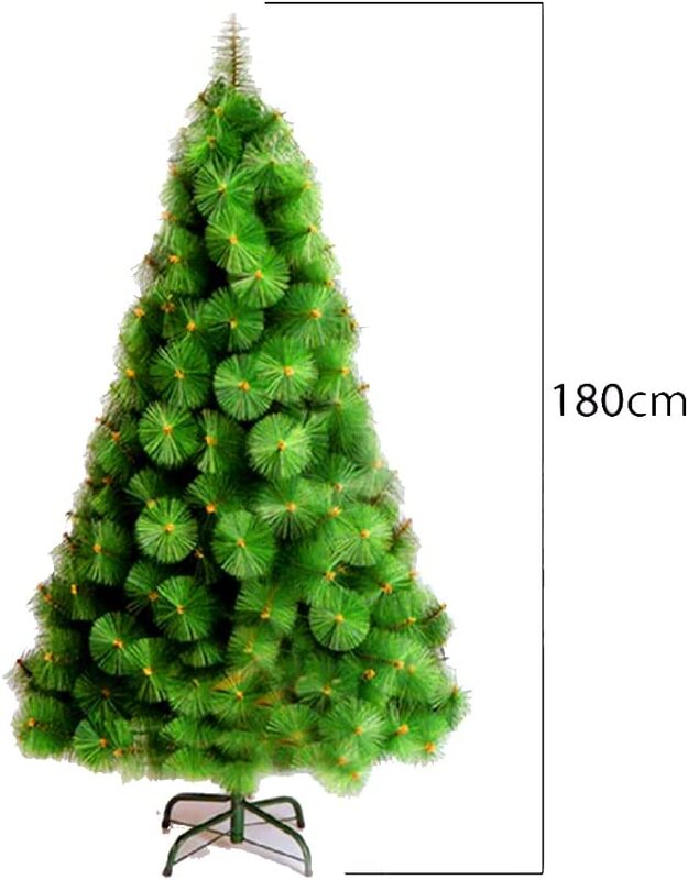 6 Feet 180cm 260 tips Christmas Tree Green With 10CM PET Metal Stand Green Christmas Supplies