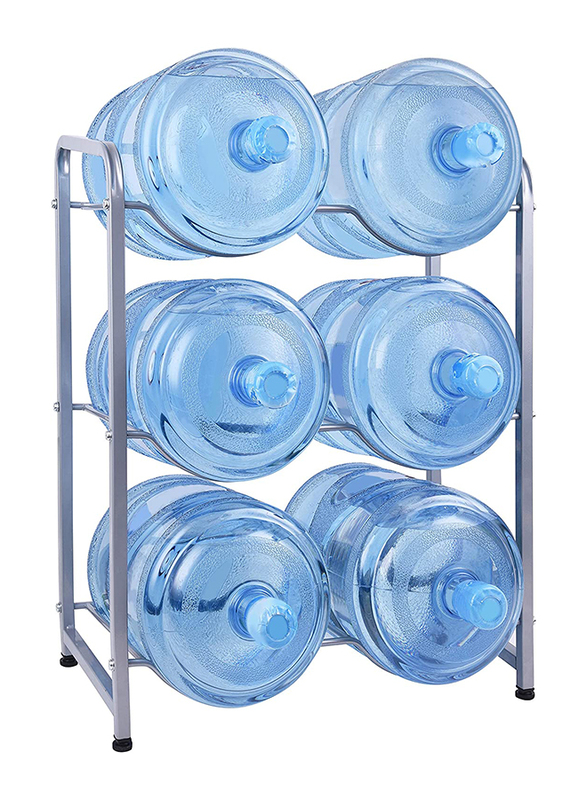 In House 6 Bottles Water Cooler Jug Rack, Silver