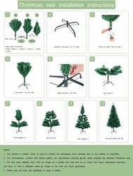 Christmas tree size 5FT / 150CM 350 Branch Tips, Material PVC Iron Stand