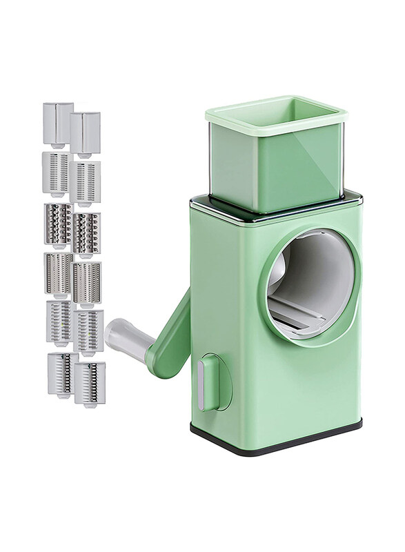 

Ergonow Rotary Vegetable Cutter + Cheese Grater, Green
