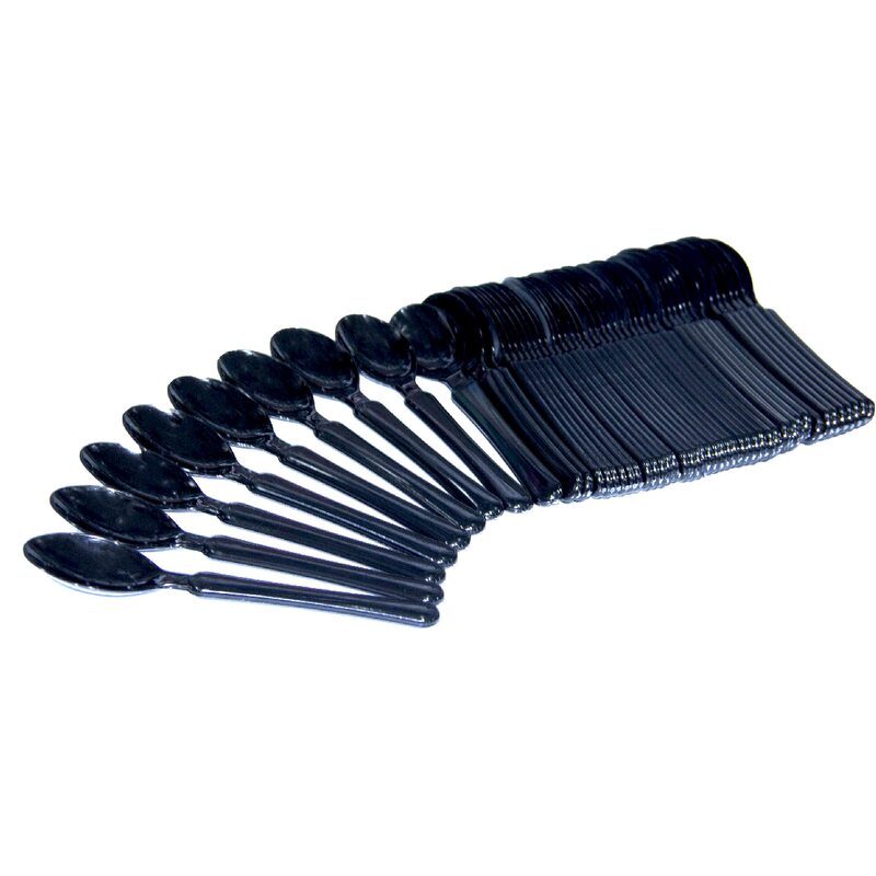 2500-Piece Plastic Disposable Spoons, Black