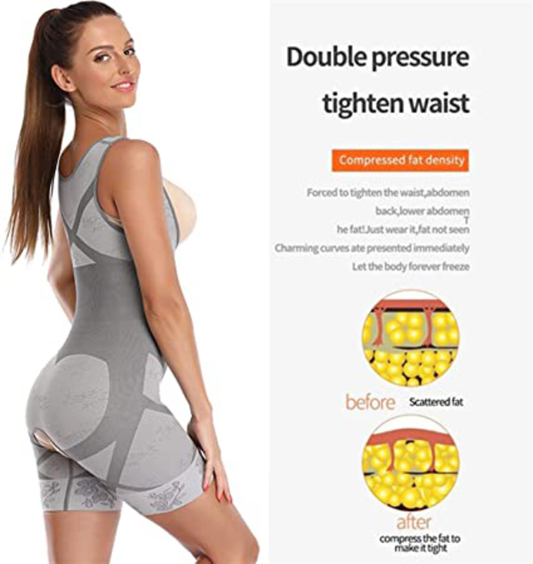 HMQ Bodysuit Shapewear for Women Tummy Control Seamless Full Body Slimming  V-Neck Sculpting Body Shaper, Beige-briefs, S: Buy Online at Best Price in  UAE 