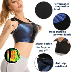 Finlin Slimming Sweat Sauna Vest for Women, Black