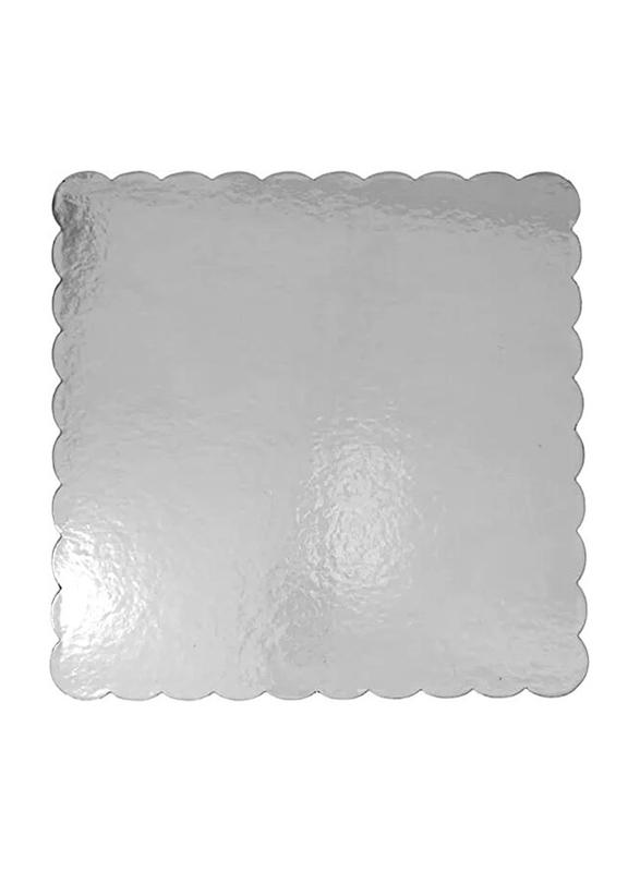 Rosymoment 10-Piece 6-inch Square Cake Board Set, Silver