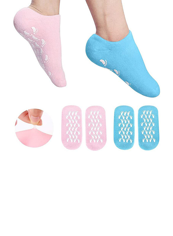 

Sunshine Enterprise Soft Moisturizing Feet Socks, 1 Pair, Blue/Pink