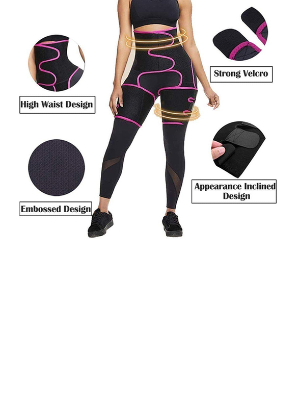 3-in-1 Waist and Thigh Trimmer, Pink