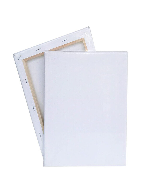 

Generic Blank Canvas White 100% Cotton Artist Canvas Boards for Painting & Wet Art Media, 15 x 20 cm, White