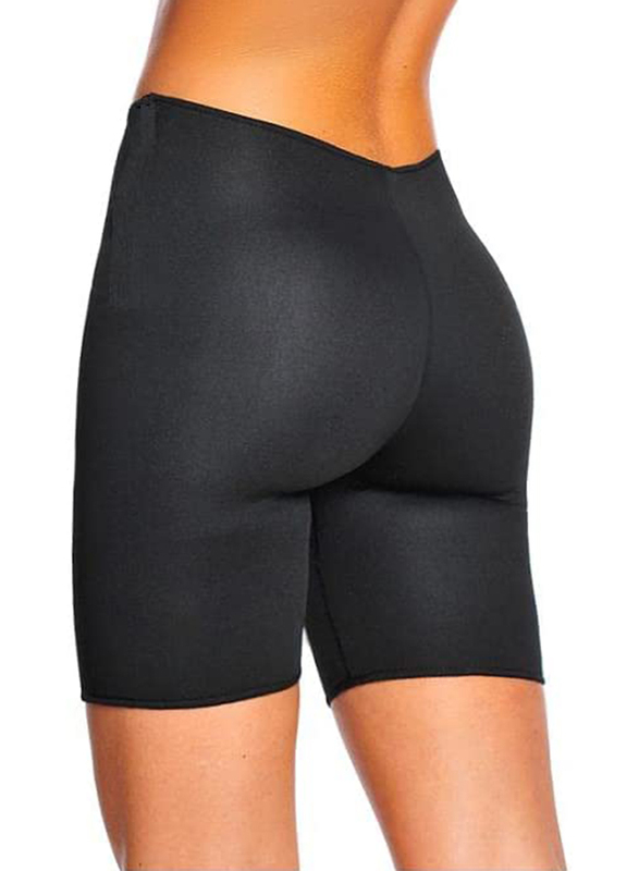 Sweat Slimming Shorts Melts Fat for All Women and All Men from 55-120 kg, X-Large, Black