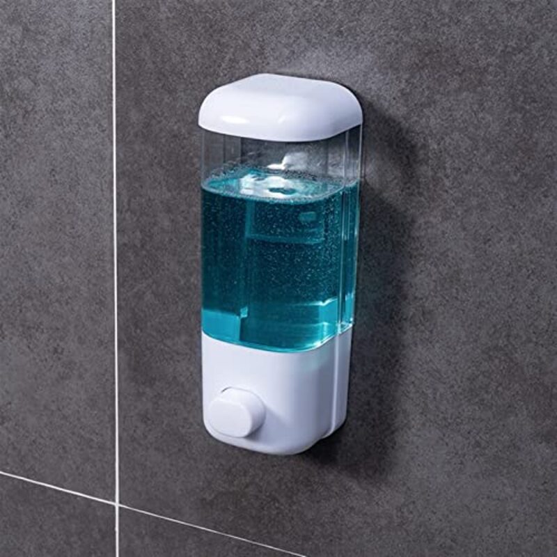 Lucbei Double Head Liquid Soap Dispensers, White/Clear