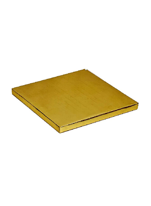 

Rosymoment 14-inch Square Cake Board, Gold