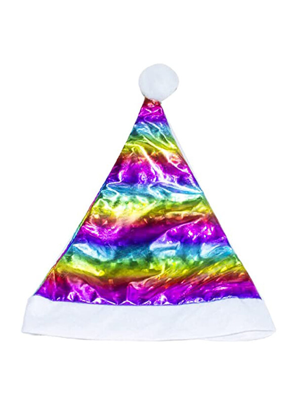 

Generic Christmas Rainbow Santa Hat, 28 x 37cm, 12 Pieces, Multicolour