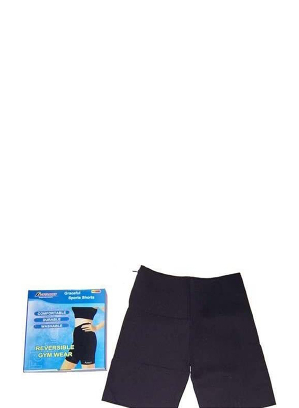Sweat Slimming Shorts Melts Fat for All Women and All Men from 55-120 kg, X-Large, Black