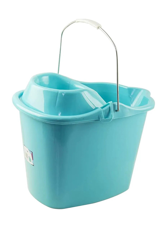 Cleano Self Wash and Dry Floor Cleaning Mop Bucket, Blue