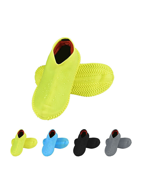 

Luxaco Silicone Waterproof Non-slip Wear-resistant Shoe Covers, Small, Yellow