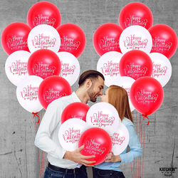 12 pcs happy valentine Day Balloons 12-inch two colors pack ( 1x300 packets in carton)