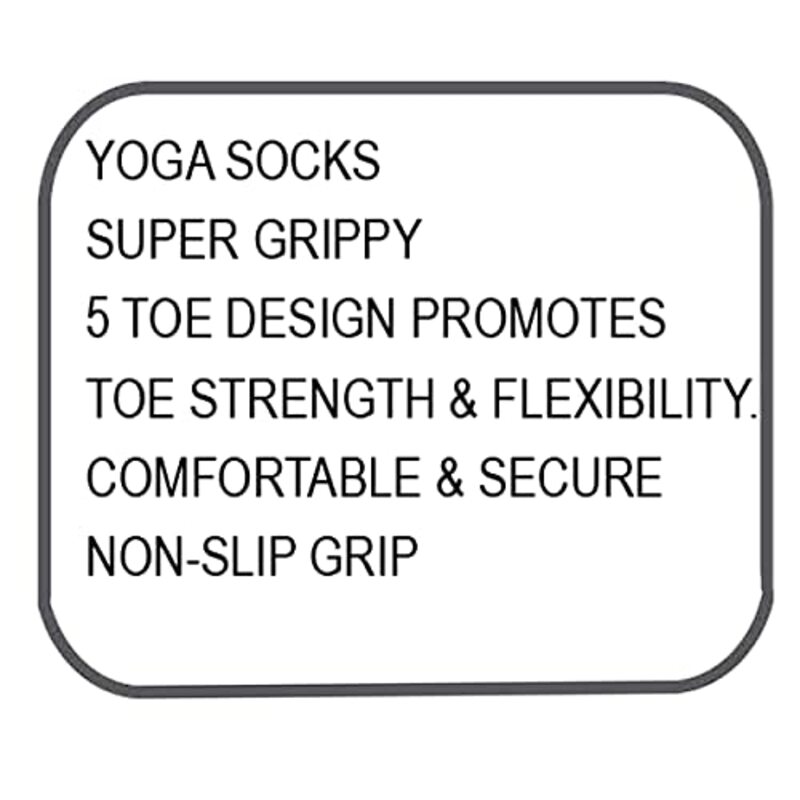 Durable, Breathable with Double Lasting Grip Original 5 Toe Grip Sports Socks, X-Large, Grey