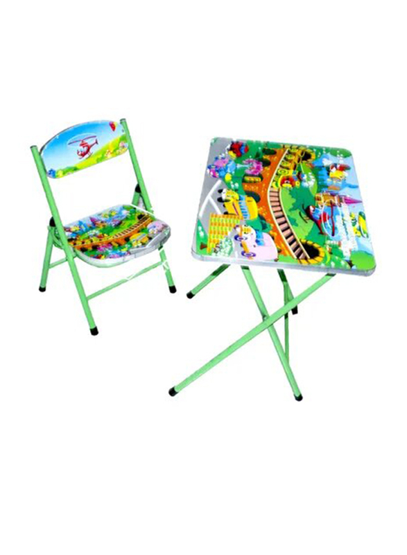 In House Children's Desk & Chair with Iron Leg, 60 x 40 x 52cm, Multicolour