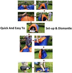 Camping Tent size 200 x 150 x 110 for 2 Person Family Tents Dome Tent Waterproof for Outdoor Sports Travel Beach Picnic