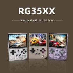 Anbernic RG35XX Retro Handheld Game Console -64Gb TF Card with 5474 Built In Arcade Games- Handheld Emulator 3.5 IPS OCA Screen-Linux System-HDMI TV Output Plug & Play Video Games (RG35XX- White)