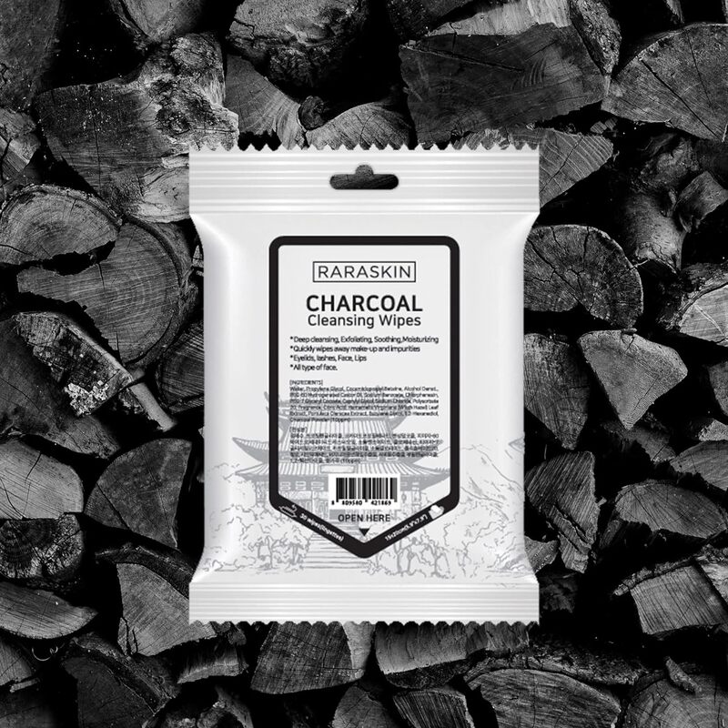 Raraskin Cleansing Wipes - Charcoal