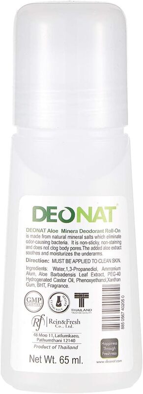 Deonat Aloe Mineral Deodorant Roll-On - 65 ml