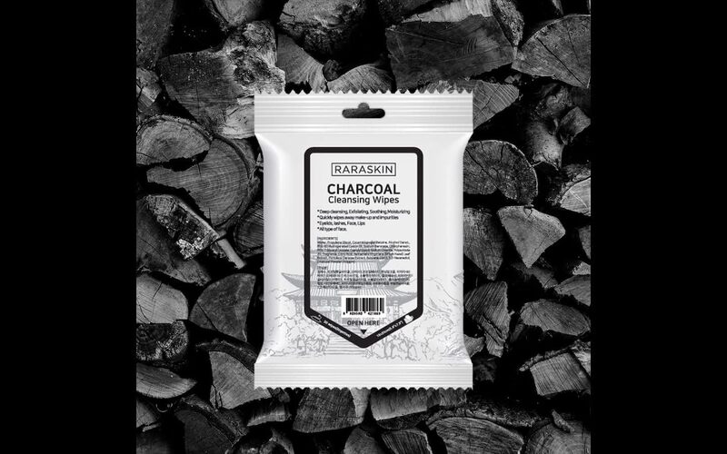 Raraskin Cleansing Wipes - Charcoal