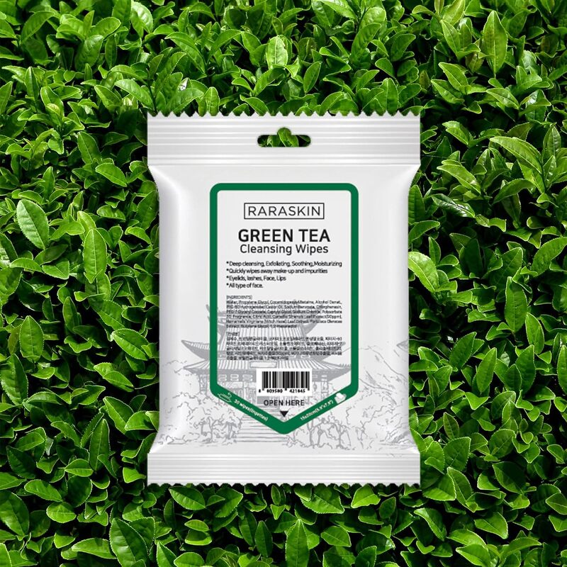 

Raraskin Cleansing Wipes - Green Tea