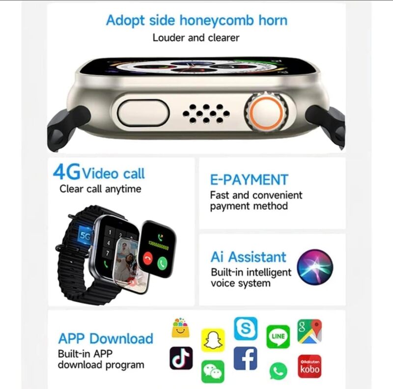 Ultra 2.2 Inch HD Display Smart Watch