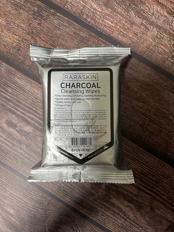 Raraskin Cleansing Wipes - Charcoal