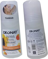 Deonat Papaya Mineral Deodorant Roll-On - 65 ml