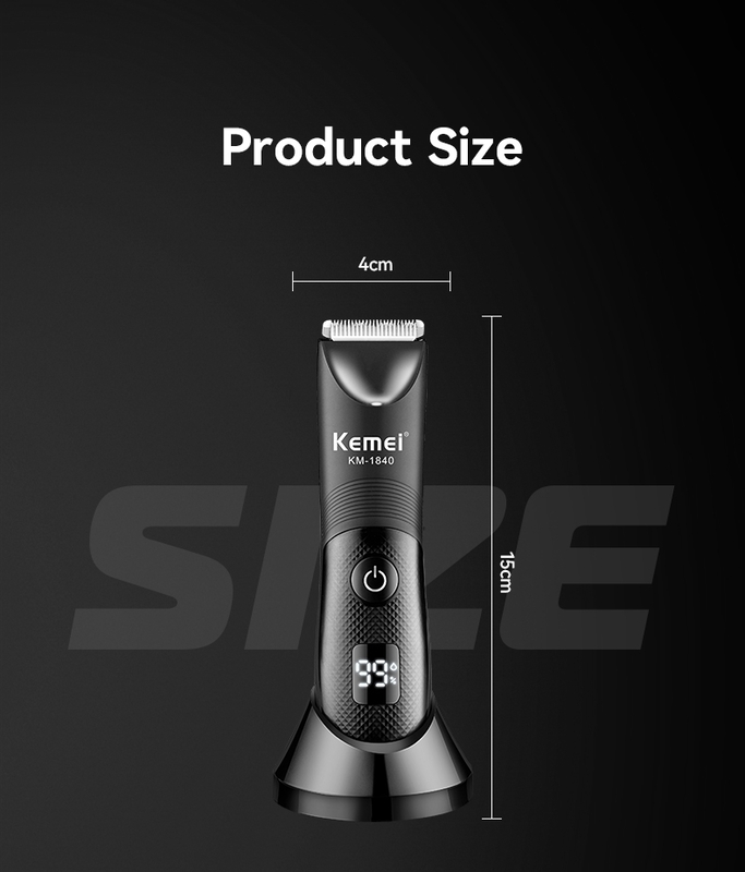 Kemei Hair Clipper - Rechargable Hair Clipper Professional Lady Secret trimmer - LCD Display - fast Charging - Professional - 90 min Runtime on Full Charge - Men and Women - Unisex - KM-1840