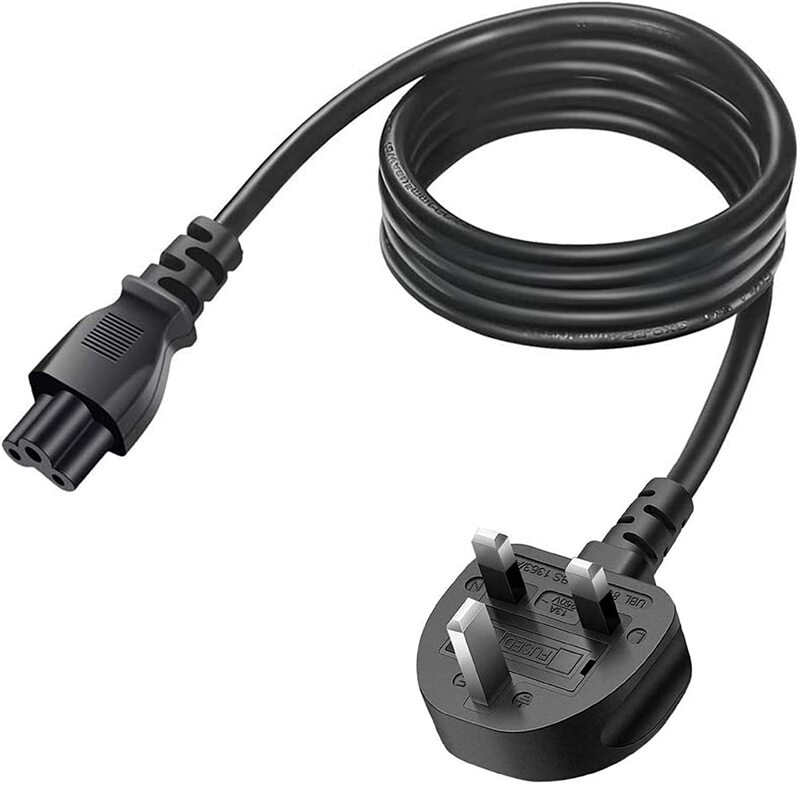 S-Tek 5-Meter Laptop Power Cable, Black