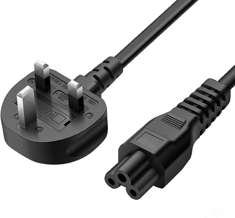 S-Tek 3-Meter Laptop Power Cable, Black