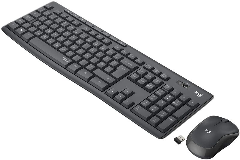 Logitech MK295 Wireless Arabic Keyboard and Mouse Combo, Black