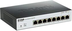 D-Link Easy Smart 8 Pt PoE Gig Switch, Black